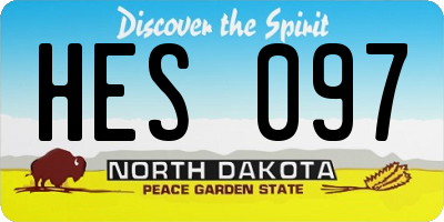 ND license plate HES097