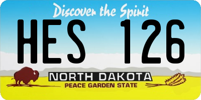 ND license plate HES126