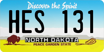 ND license plate HES131