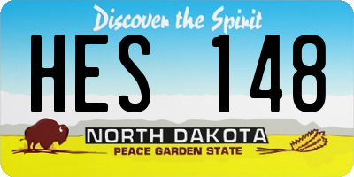 ND license plate HES148