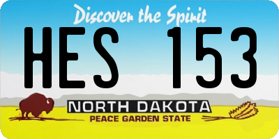 ND license plate HES153