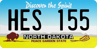 ND license plate HES155