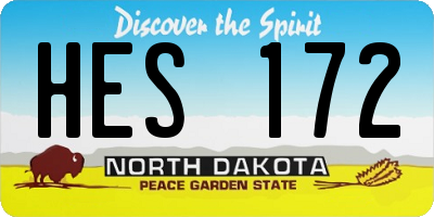 ND license plate HES172