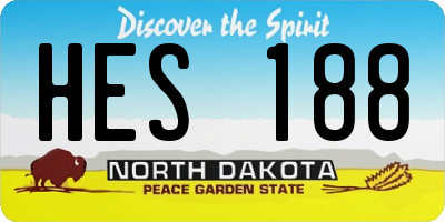 ND license plate HES188