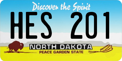 ND license plate HES201