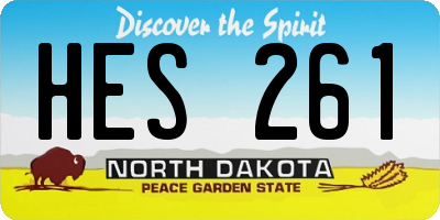 ND license plate HES261