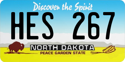 ND license plate HES267