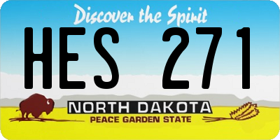 ND license plate HES271