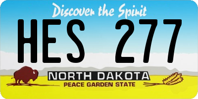 ND license plate HES277