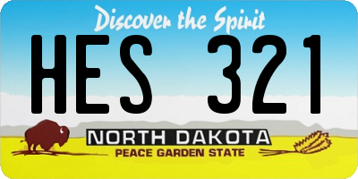 ND license plate HES321