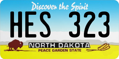 ND license plate HES323