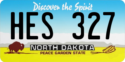 ND license plate HES327