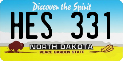 ND license plate HES331