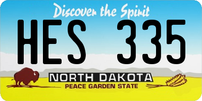 ND license plate HES335