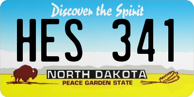 ND license plate HES341