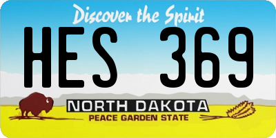 ND license plate HES369