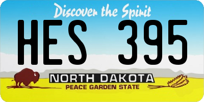 ND license plate HES395