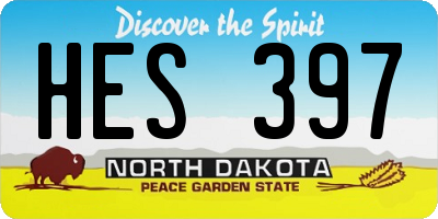 ND license plate HES397