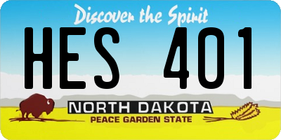 ND license plate HES401