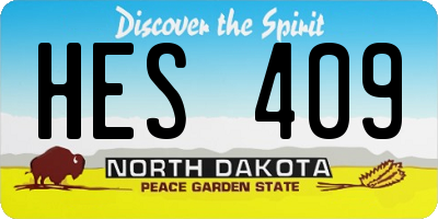 ND license plate HES409