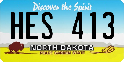 ND license plate HES413