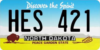 ND license plate HES421