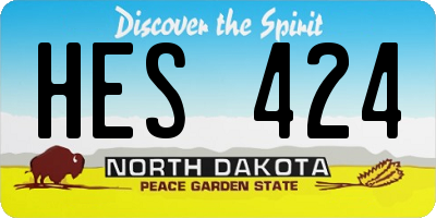 ND license plate HES424