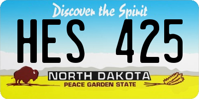 ND license plate HES425