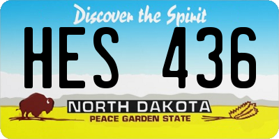 ND license plate HES436