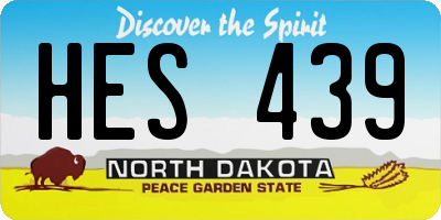 ND license plate HES439