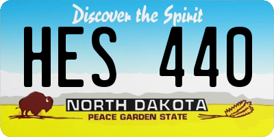 ND license plate HES440