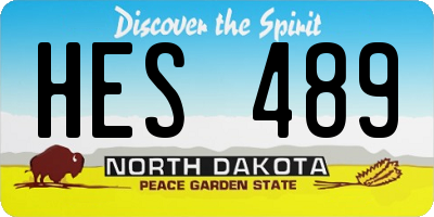 ND license plate HES489