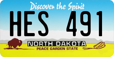 ND license plate HES491