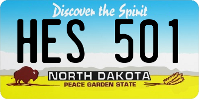 ND license plate HES501