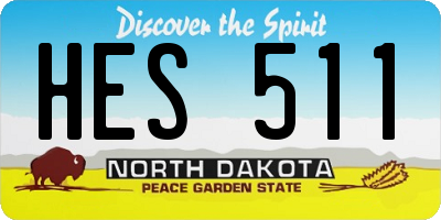 ND license plate HES511