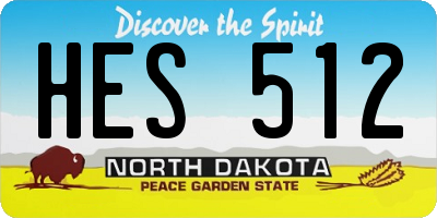 ND license plate HES512