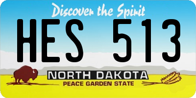 ND license plate HES513