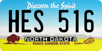 ND license plate HES516