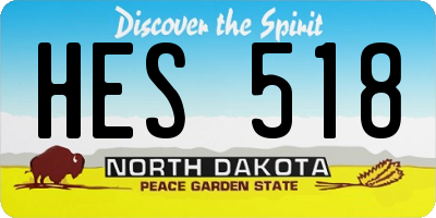 ND license plate HES518
