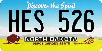 ND license plate HES526