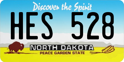 ND license plate HES528