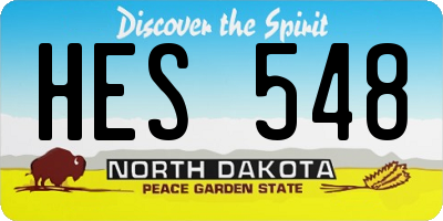 ND license plate HES548