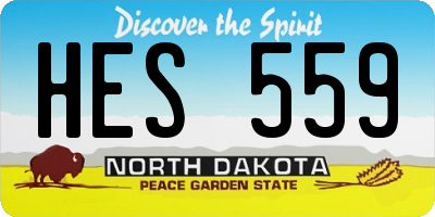 ND license plate HES559