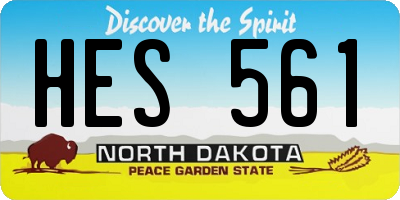 ND license plate HES561