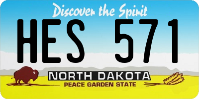 ND license plate HES571