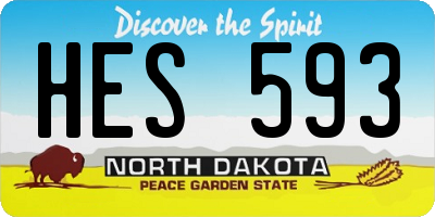 ND license plate HES593