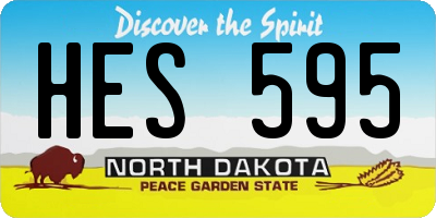 ND license plate HES595