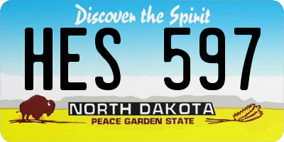 ND license plate HES597