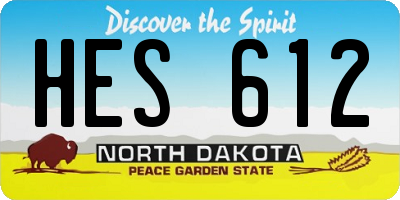 ND license plate HES612