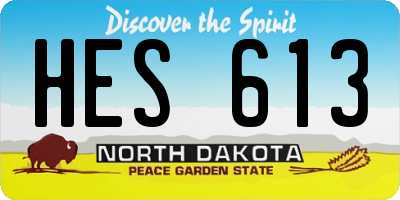 ND license plate HES613
